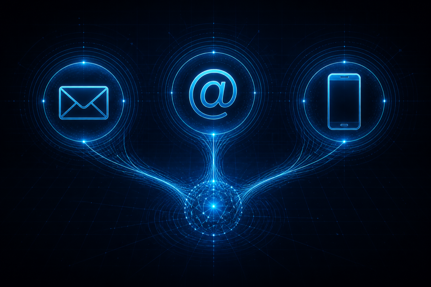Abstract visualisation of email, username and phone lookup tools