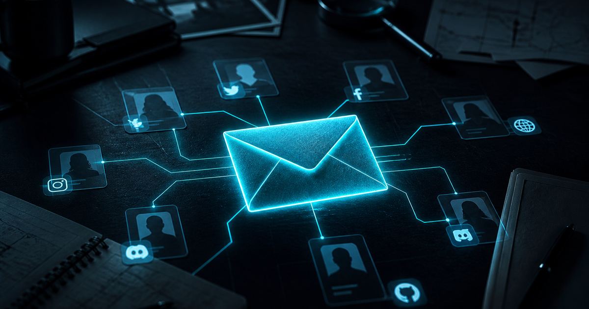 email lookup — illustrative visual