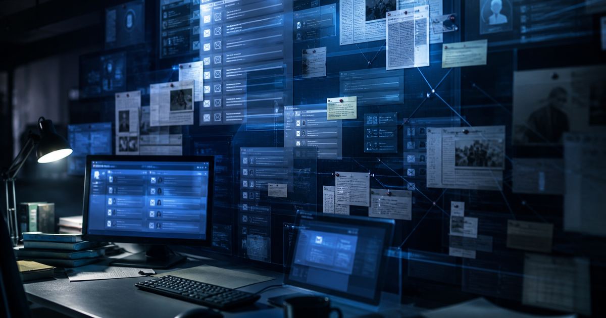 email osint — illustrative visual