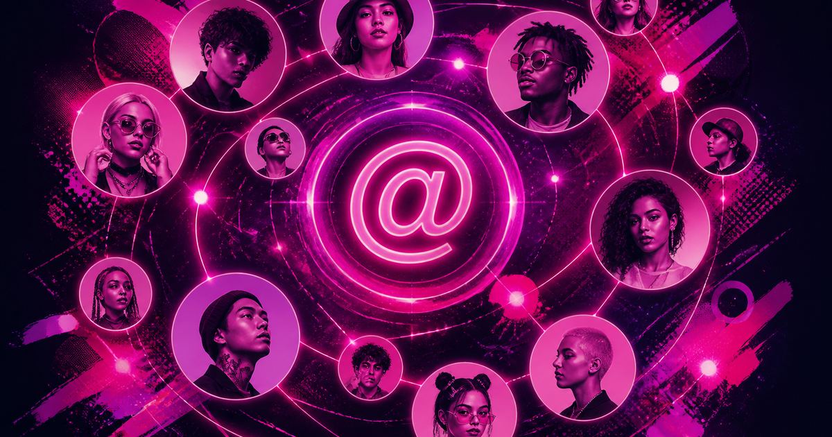 social media username search — illustrative visual