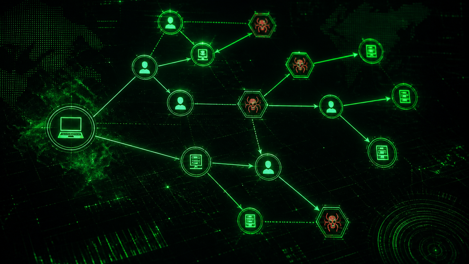 Cybersecurity incident response maps — illustrative network map