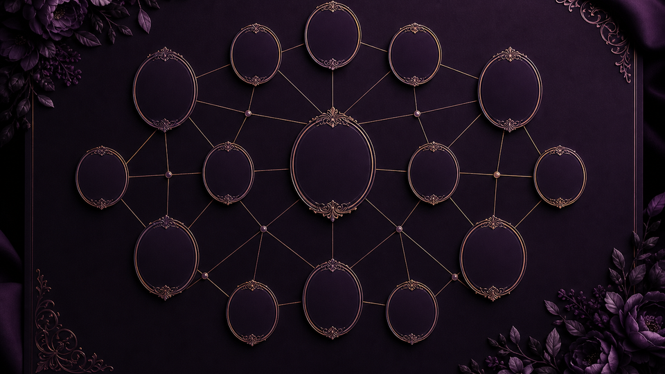 Event guest and seating networks — illustrative network map