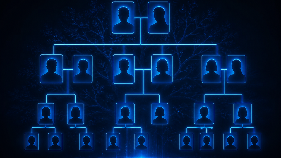 Build a family tree with linkchart — illustrative network map