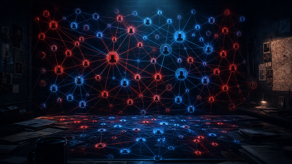 Map organized crime networks — illustrative network map