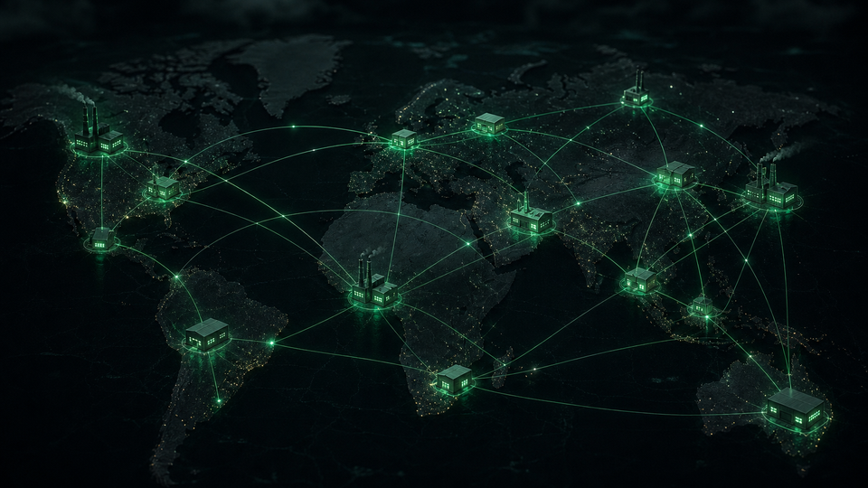 Supply chain and vendor relationship maps — illustrative network map